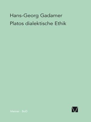 cover image of Platos dialektische Ethik